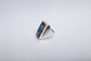 Vintage Navajo Sterling Silver Inlay Turquoise Ring, Size 11 - 22.5g