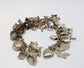 Vintage Silver Charm Bracelet, 6.75 inches - 59.5g