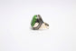 Sterling Silver Green Turquoise Ring, Size 8 - 10.9g