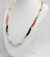 14k Yellow Gold Multi-Colored Jade Rounded Bar Link Necklace, 18 inches - 25.4g