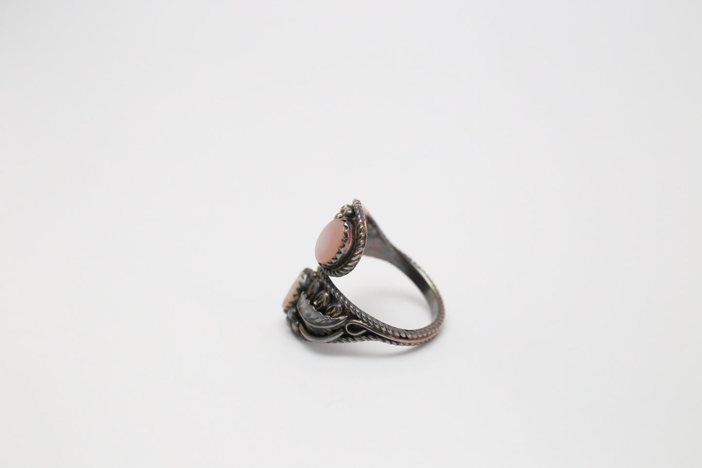 Sterling Silver Bypass Ring, Size 7.5 (adjustable) - 6.2g