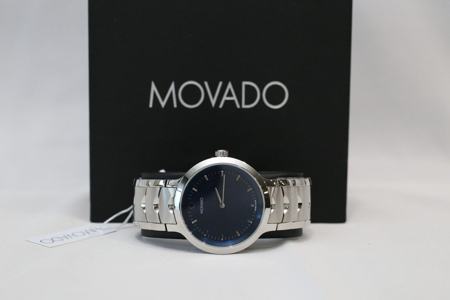 Movado Stellar Men's 0607730 40mm Stainless Steel Blue Dial Watch