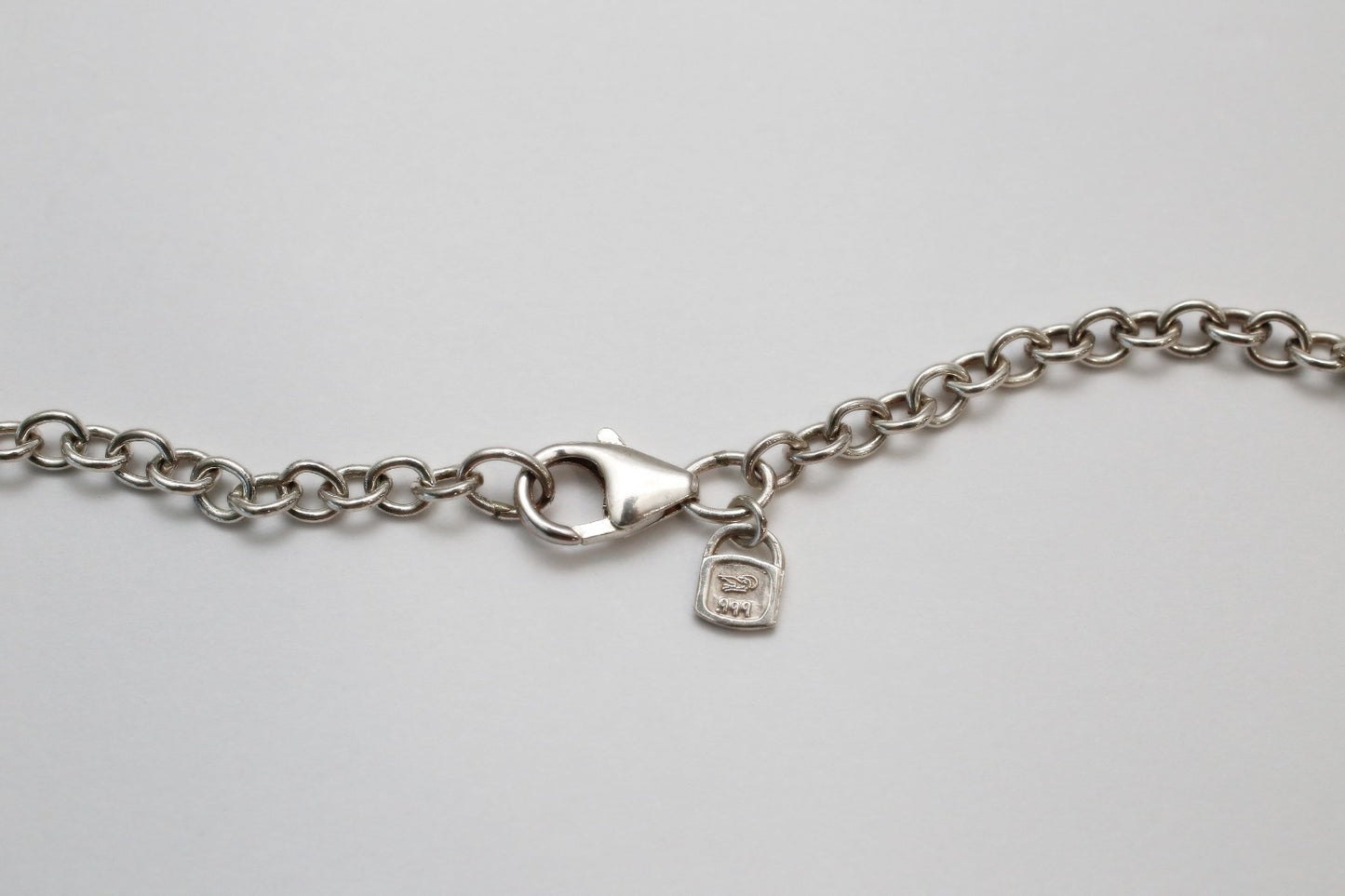 Fine Silver .999 Long Circle Link Necklace, 42 inches - 44.0g