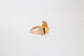 14k Yellow Gold Avant-Garde Green Tourmaline Ring, Size 7 - 6.3g (Made in Finland)