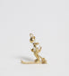 14k Yellow Gold Pearl Skiing Man Charm, 4.0g