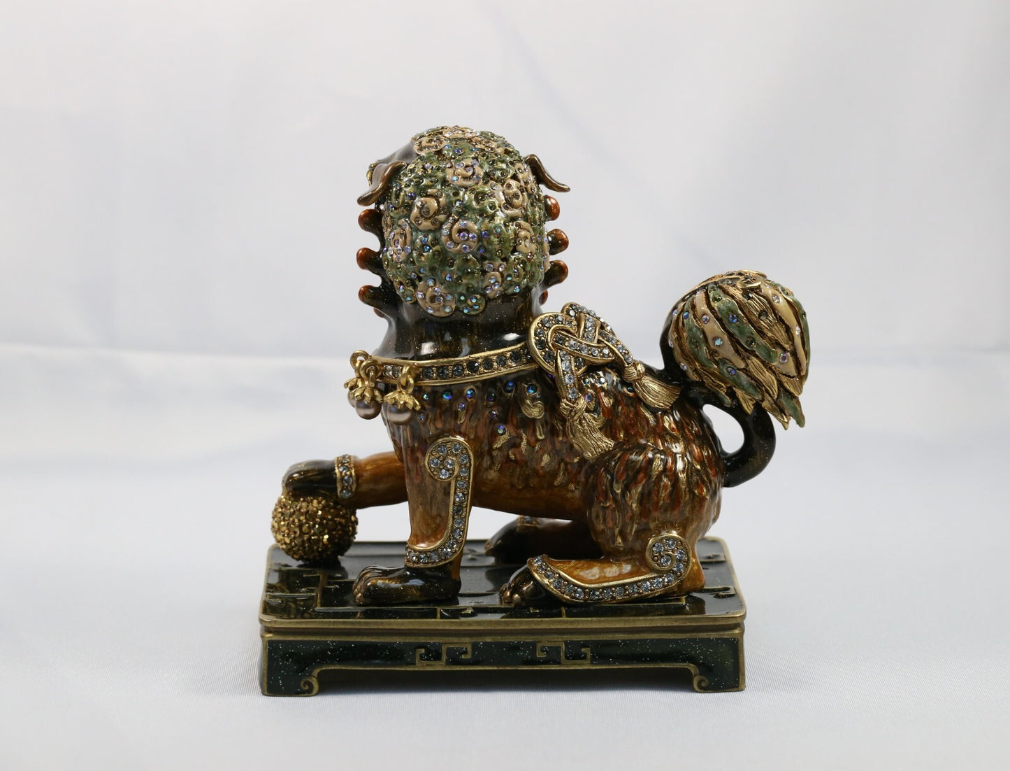 Jay Strongwater Limited Edition 7/300 "Gilgamesh" Foo Dog Figurine