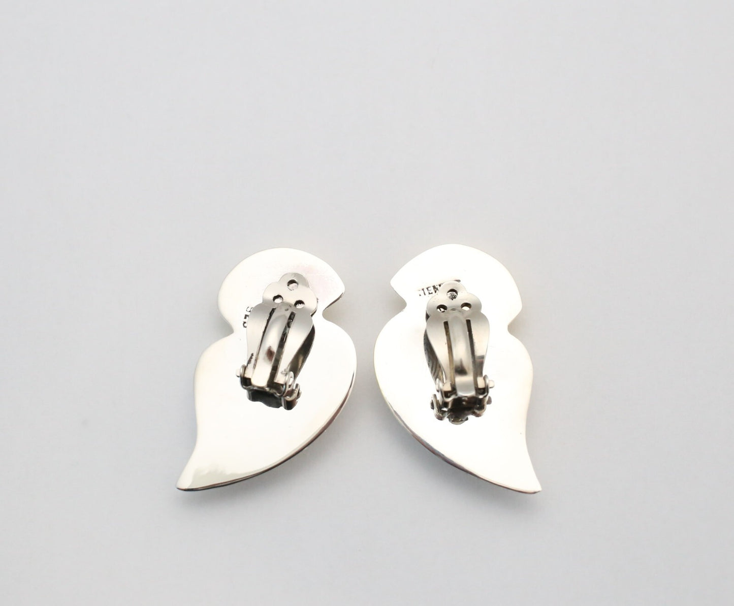 Mexico Sterling Silver Clip-On Earrings, Weighs 20.0g