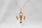 18k Yellow Gold Ruby Lobster Pendant, 4.2g