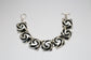 Vintage Sterling Silver Swirl Panel Bracelet, 8.75 inches - 56.7g
