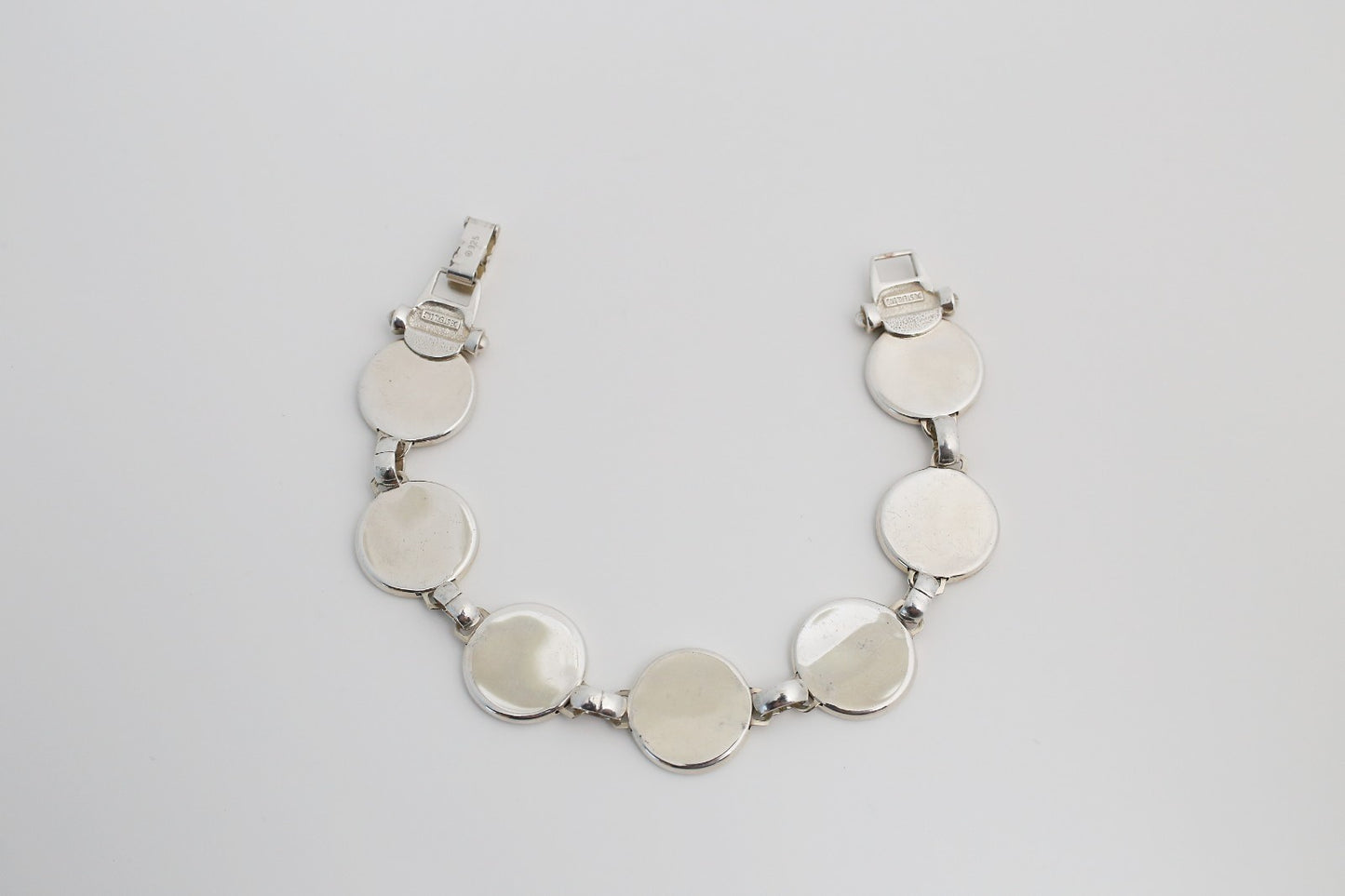 Vintage Sterling Silver Liberty Coins Linked Bracelet, 7.5 inches - 30.3g