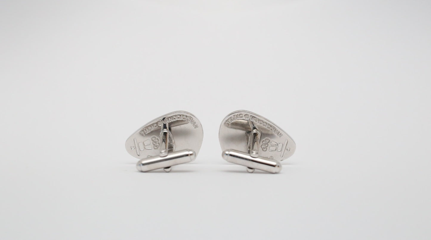 Birks 2007 Sterling Silver Motif Cufflinks, 15.0g