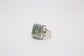 14k White Gold Diamond & Gemstone Ring, Size 6.5 - 10.7g