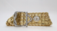 18k Yellow Gold & Diamond Bracelet with Hidden Gruen Watch & Matching Earrings Set