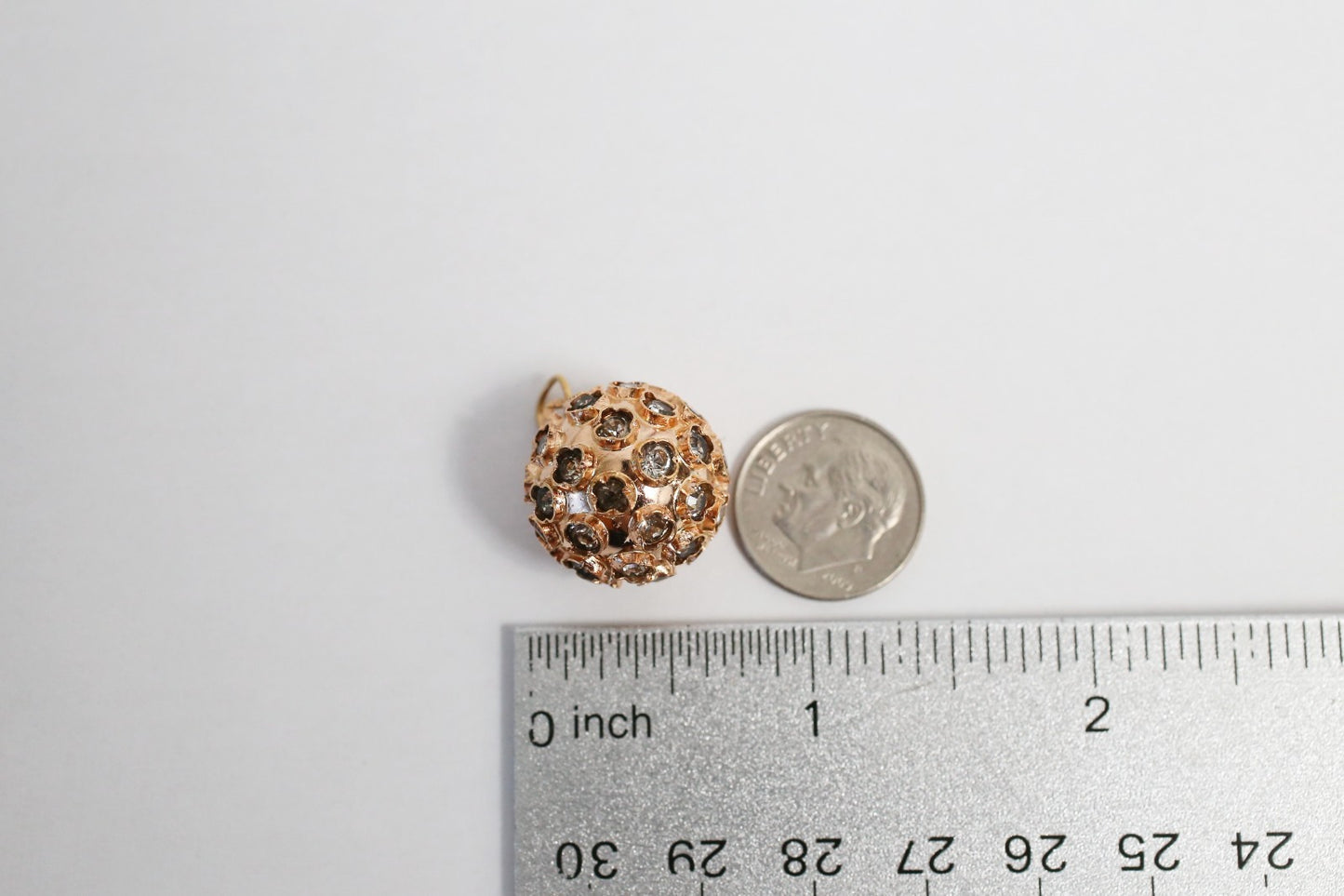 19.2k Portuguese Gold Crystal Pendant, 6.1g