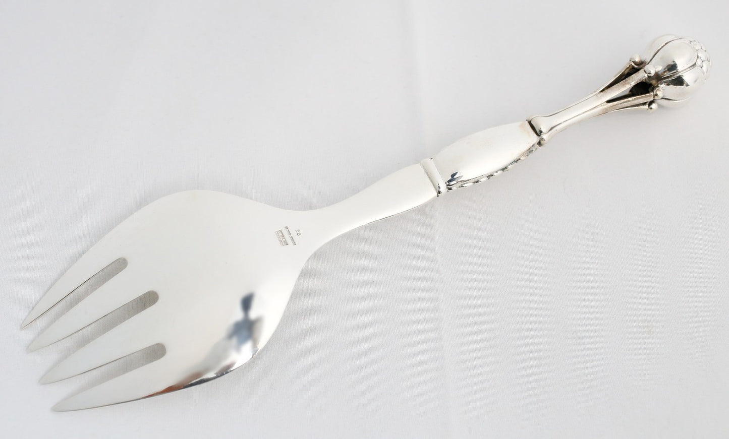 Georg Jensen Large Sterling Silver Salad Fork, 9.5 inches - 104.0g