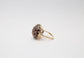 14k Yellow Gold Garnet Cocktail Ring, Size 9 - 8.4g