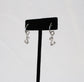 14k White Gold Diamond Open Heart Dangle Earrings, 2.9g