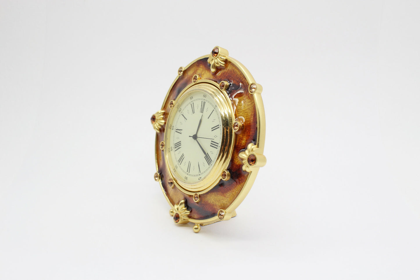 Jay Strongwater Classic Round Table Clock