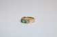 14k Yellow Gold Superfit Diamond & Emerald Hinge Ring, Size 11.5 - 8.9g