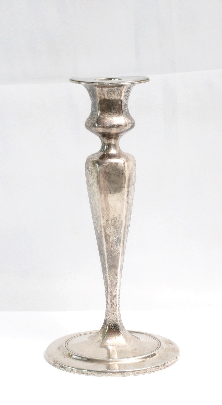 Antique Tiffany & Co Sterling Silver Victorian Candle Holder, 9.25 inches - 418g