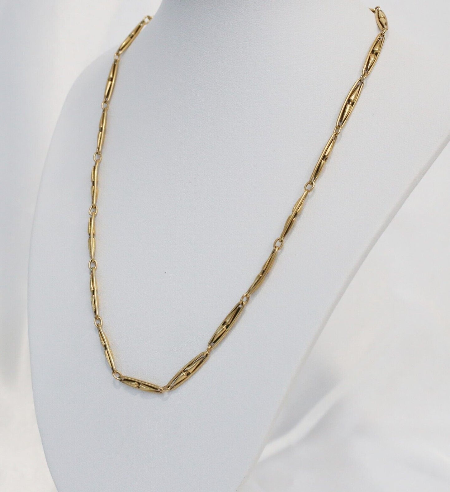 Vintage 18k Yellow Gold Necklace, 16 inches, 16.9g