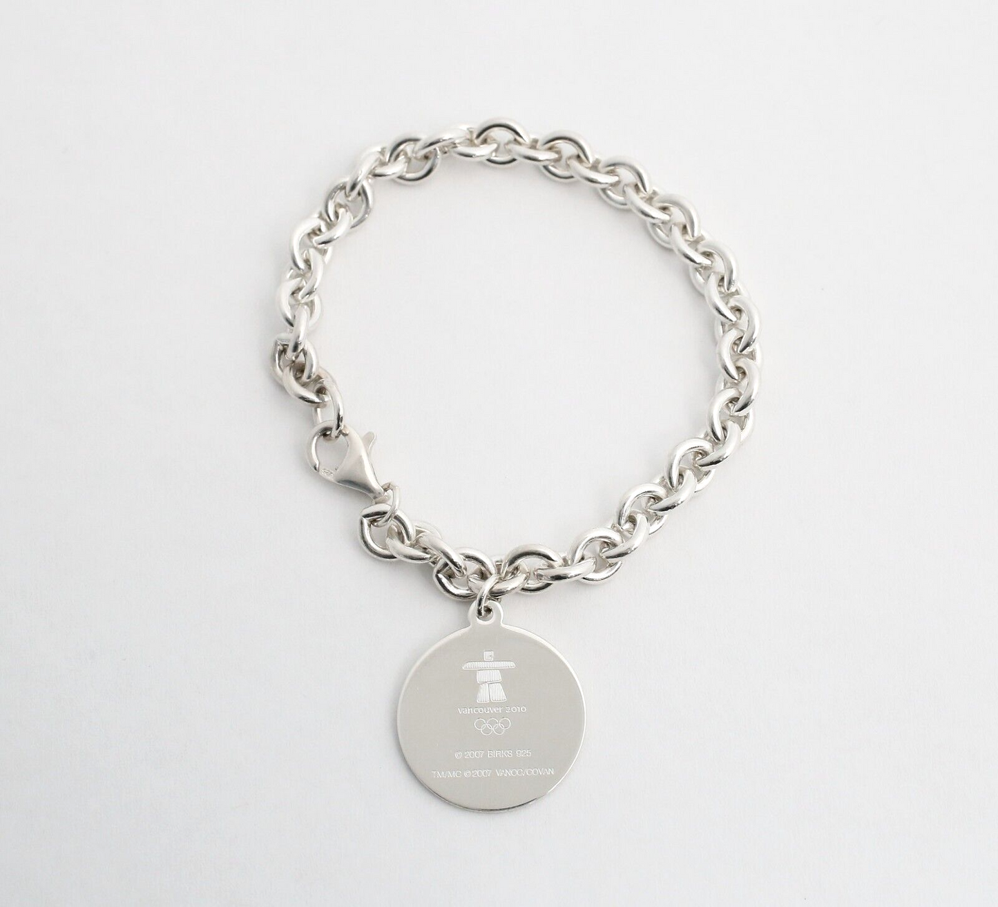 Birks 2010 Vancouver Winter Olympic Sterling Silver Bracelet, 7 inches - 23.8g