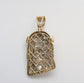 10k Yellow Gold Diamond Jesus Pendant, 17.9g