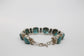 Sterling Silver Turquoise Link Bracelet, 6.5 inches - 28.2g