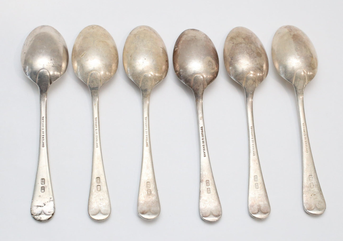 Vintage Tiffany & Co Silver Spoon Set EP-NS