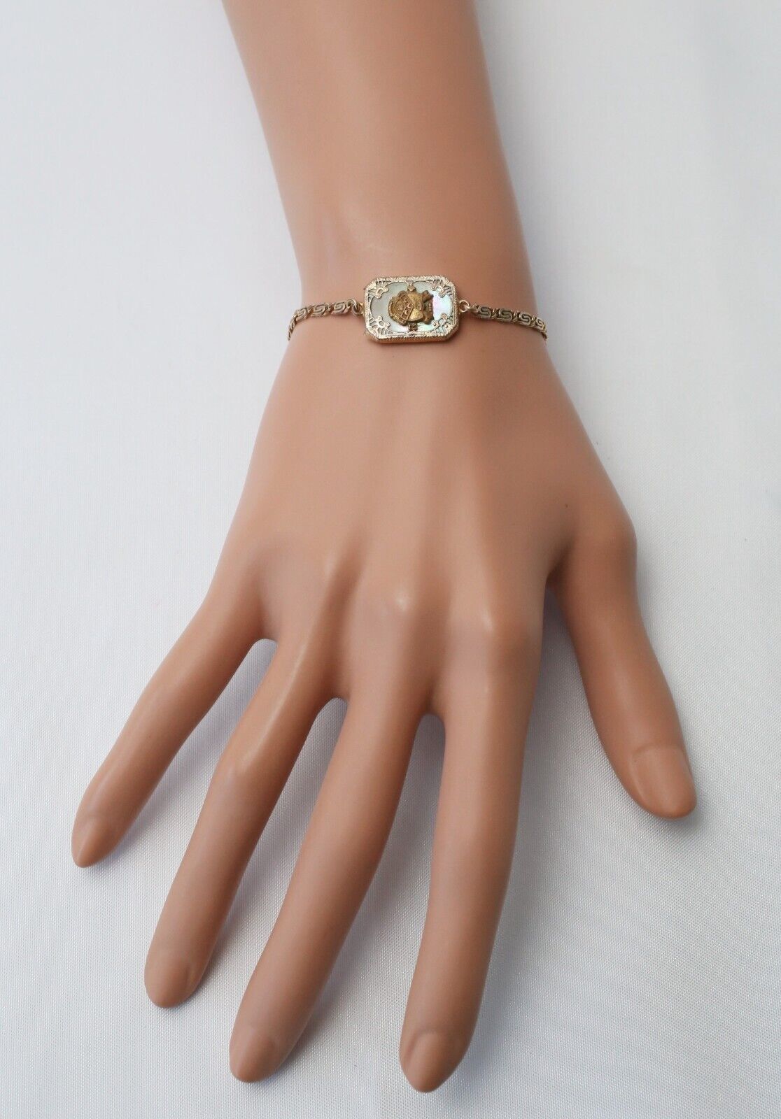 Vintage 10k Yellow Gold Bracelet, 6.5 inches - 4.2g