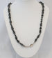18k White Gold Black Hematite Cluster Necklace, 19 inches - 28.4g