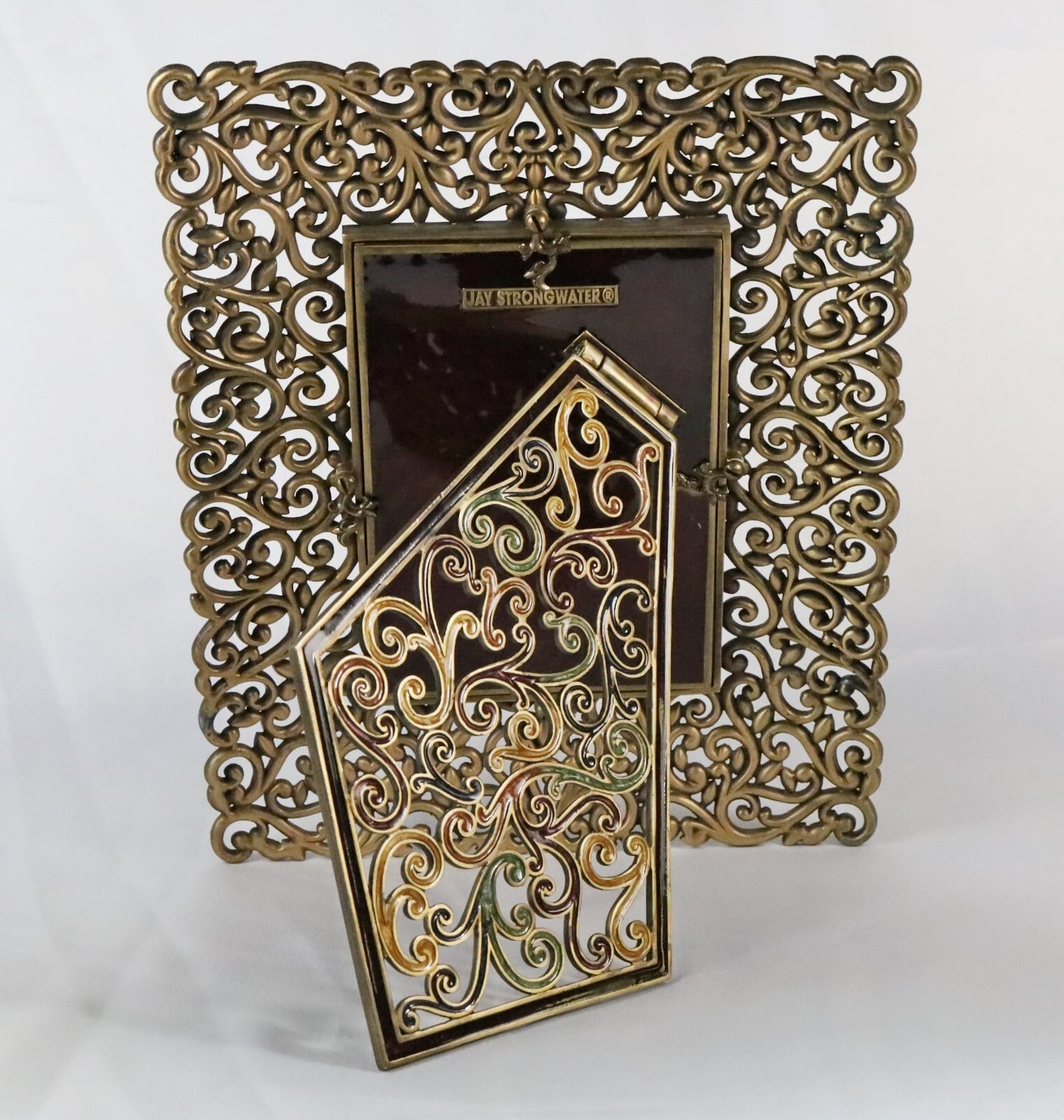 Jay Strongwater "Scheherazade" Rectangular Wide Scroll Border 4x6 Picture Frame