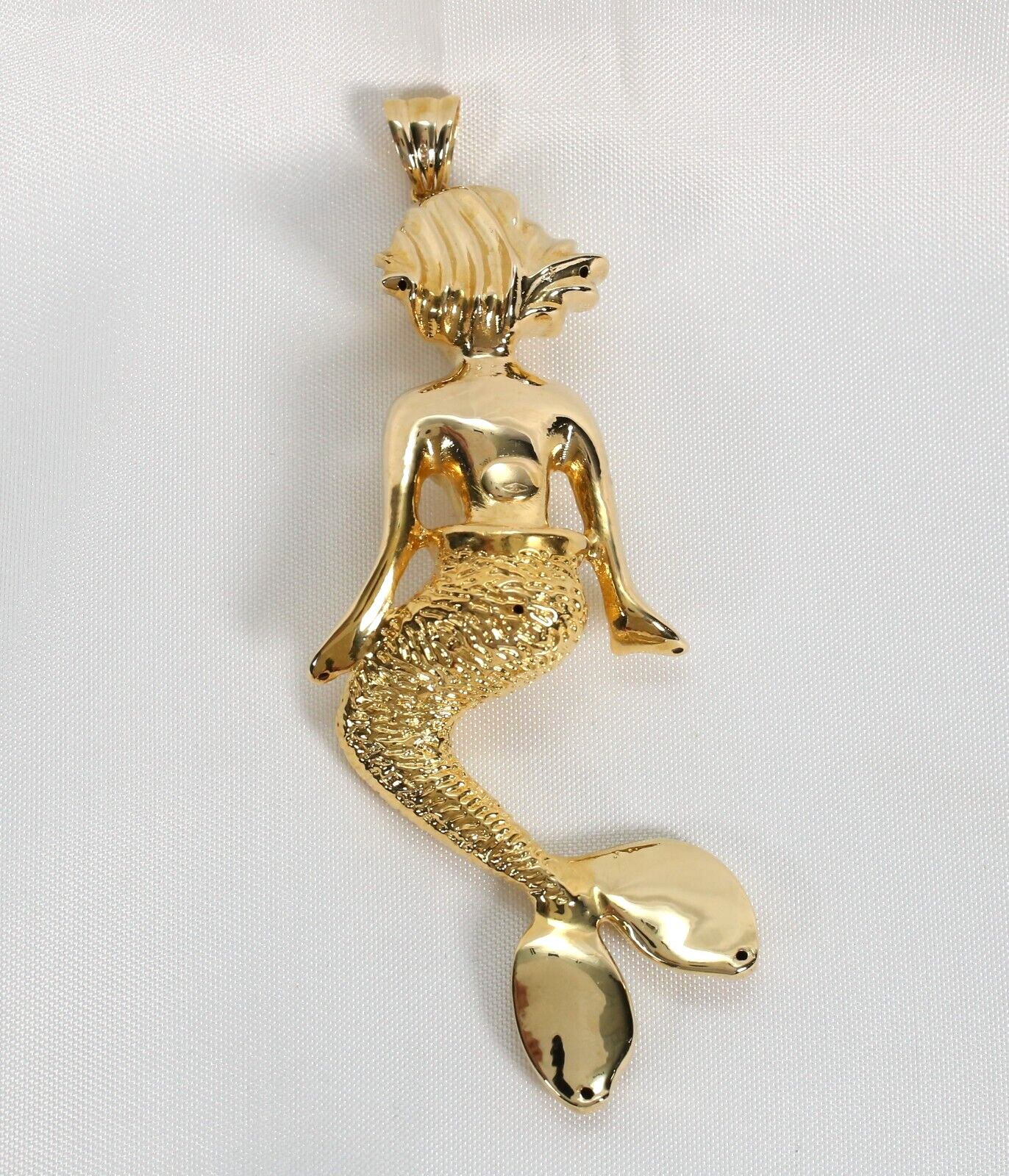 18k Yellow Gold Mermaid Pendant, 8.8g
