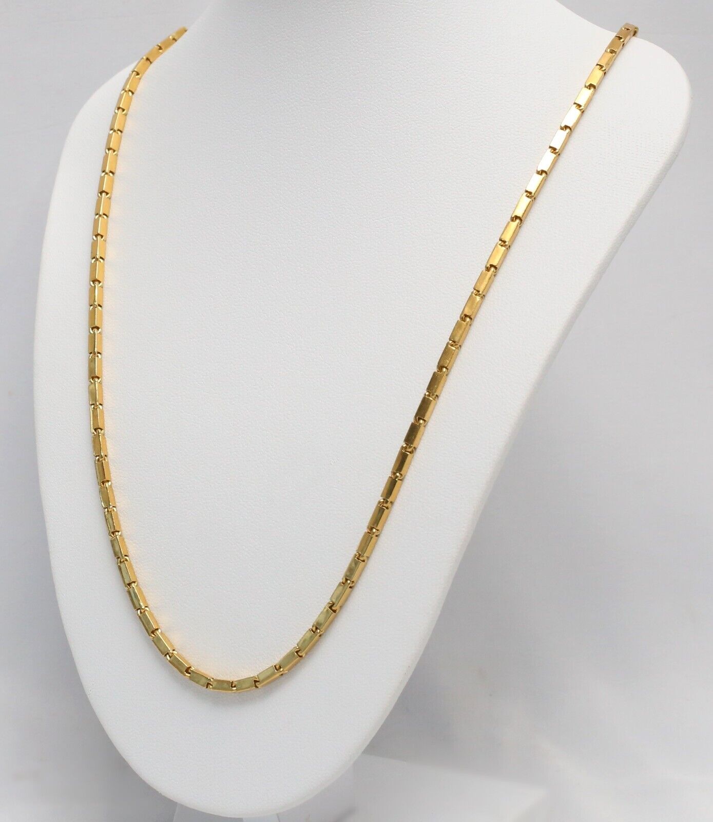 24k Chinese Gold Bar Link Necklace, 22 inches - 30.3g