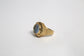 18k Yellow Gold Textured Italian Intaglio Ring, Size 7.75 - 7.0g