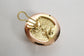 18k Rose Gold Round Textured Earrings, 8.9g