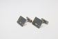 Titanium & 18k Yellow Gold Diamond Rectangle Cufflinks, 5.7g