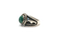 Sterling Silver Navajo Malachite Ring, Size 9 - 13.2g