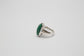 Sterling Silver Malachite Ring, Size 8.25 - 7.7g