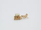 14k Yellow Gold Horse Drawn Carriage Charm, 4.1g