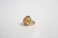 18k Yellow Gold Mexican Jelly Opal Ring, Size 6.5 - 8.6g