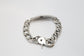 Sterling Silver Curb Link ID Motif Plate Bracelet, 8.5 inches - 69.3g