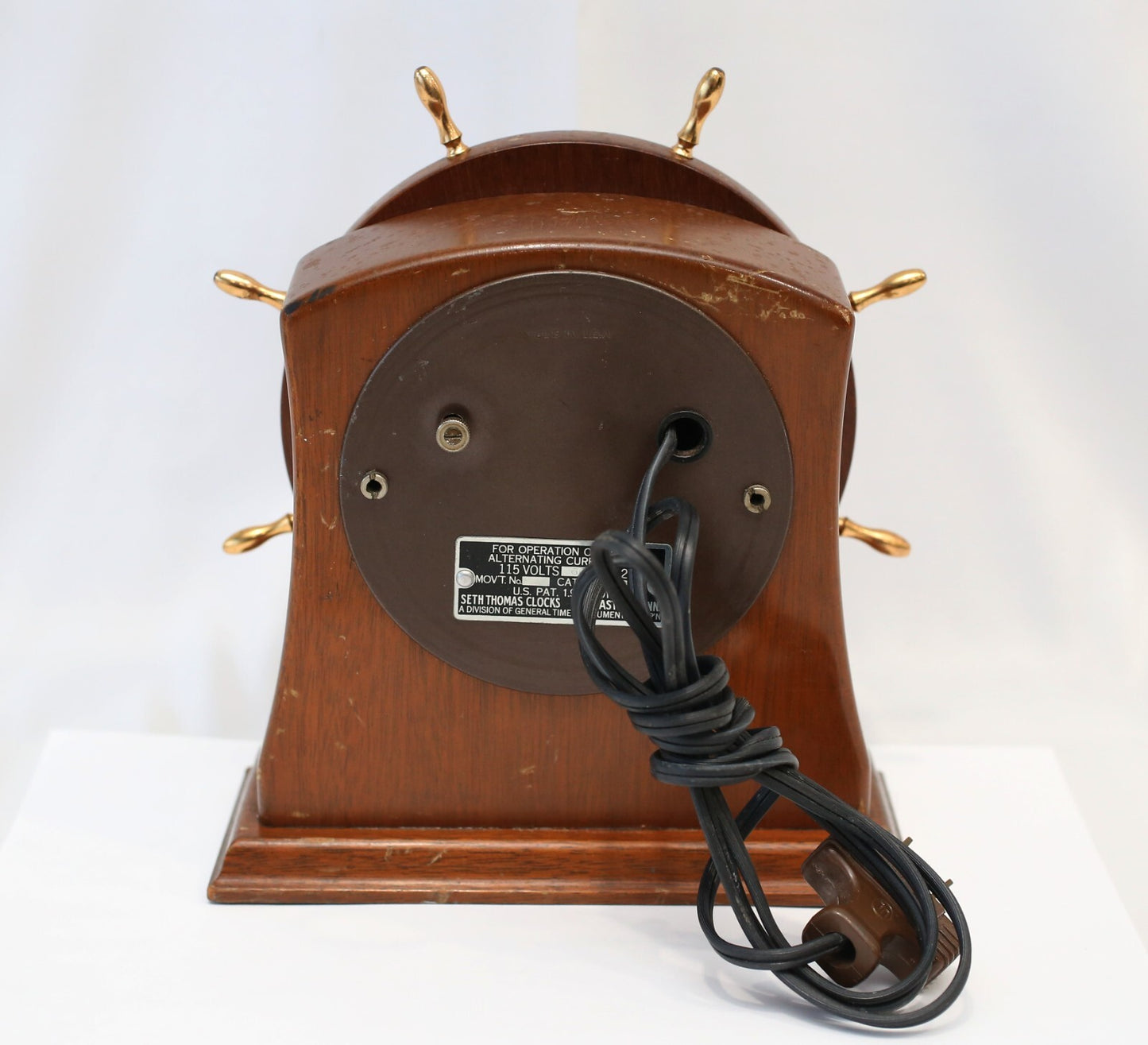 Seth Thomas Helmsman Ship's Wheel Electric Clock