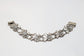 Vintage Sterling Silver Fan Motif Link Bracelet, 7 inches - 19.0g