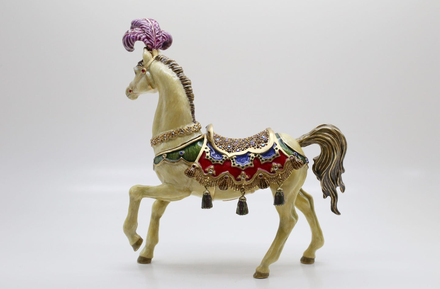 Jay Strongwater Bianco Horse Figurine with Swarovski Crystals