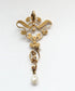 Vintage 14k Yellow Gold Pearl Pendant, 4.1g