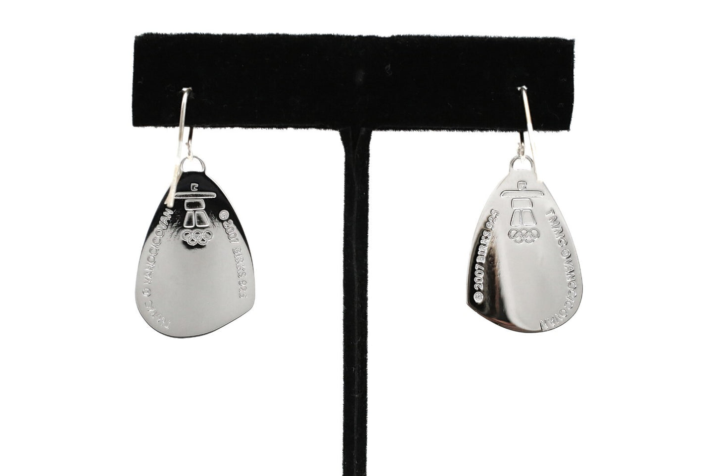 Birks 2007 Vancouver Olympic Sterling Silver Dangle Earrings, 7.3g