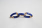 14k Yellow Gold Blue Lapis Lazuli Link Bracelet, 7.25 inches - 15.3g