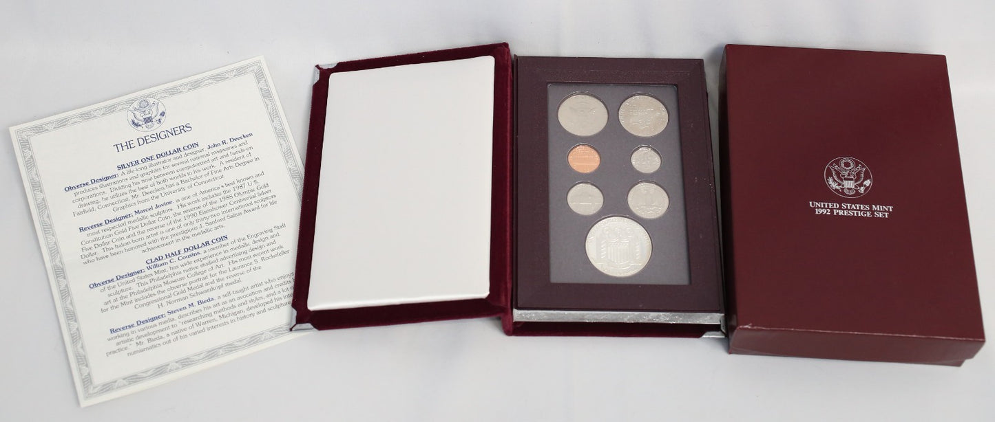 US Mint 1992 Prestige Set Olympic Proof W/ Box & COA