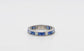 Platinum Diamond & Sapphire Ring, Size 6.5 - 4.7g
